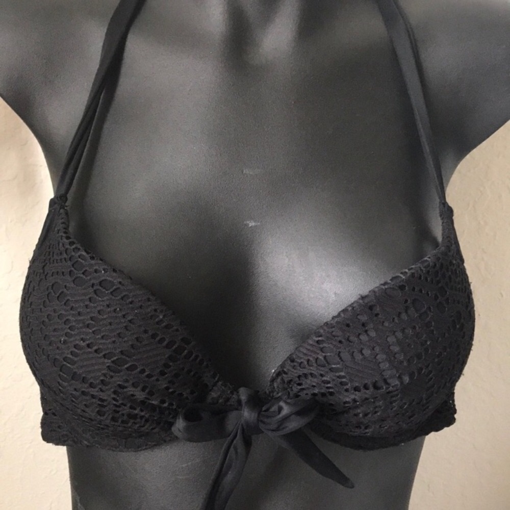 VS Crochet black push up bikini